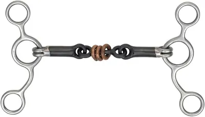 Productafbeelding van Paarden Bit - Paarden Trense - Paardrijden - Sweet Iron Koper - 5.5 inch - Zwart