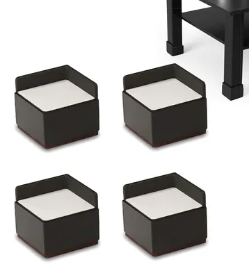 Produktbild von Set mit 4 Möbeluntersetzern, jeweils 5 cm hoch, mit rutschfester Unterseite