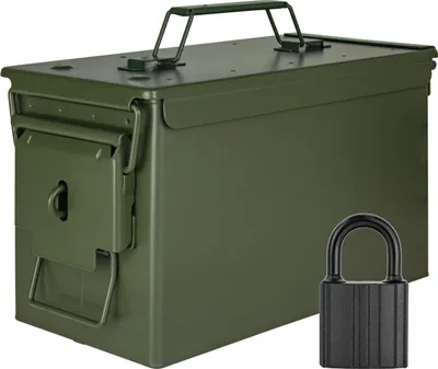Ammobox grün mit Vorhängeschloss