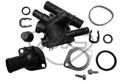 Produktbild von Metalcaucho Thermostatgehäuse 03624 für RENAULT CLIO II (BB0/1/2, CB0/1/2) 0,316kg 376g