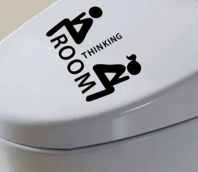 Produktbild von CHPN - Toilettenaufkleber - Aufkleber - Türaufkleber - Badezimmeraufkleber - Wandaufkleber - Aufkleber - Selbstklebend - Toilettenaufkleber - Toilette - Toilettenaufkleber - Lustiger Aufkleber