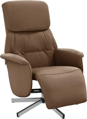 Obrázok produktu pre vidaXL Relax kreslo s podnožkou hnedá látka