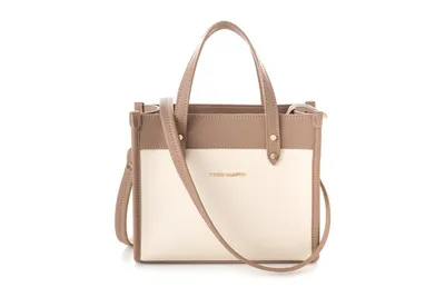 Obrázok produktu pre Vince Camuto, model Cortona – farba: krémová, farba: mienková, kabelka, farba: krémová, materiál: 100 % polyuretán, rozmer: 25 x 12 x 20 cm