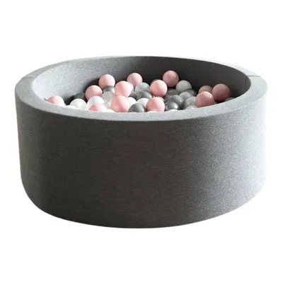 Image de MONIO for kids Piscine à balles 90 cm grise + 200 balles