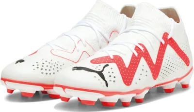 Produktbild von Puma Future Match FG/AG Jr Kinder Fußballschuhe weiß fire orchid UK 1,5 EU 34