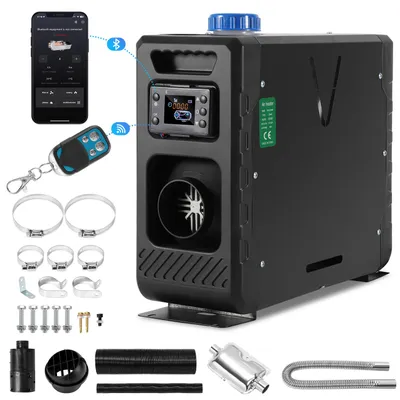 Produktbild von Vigevee Bluetooth Diesel Luftheizung 8KW 12V/24V, All-in-One 5L Tank, LCD & Fernbedienung, Standheizung für Pkw Camper LKW Wohnmobil Schwarz