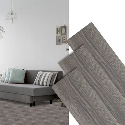 Produktbild von TolleTour PVC Bodenbelag Vinylboden Selbstklebend mit Holz-Optik, 35 Stück 4,89 m² Vinyl Klebefliesen Bodenfliesen Selbstklebend, PVC Boden Rutschfest Wasserfest Schwer Entflammbar, Eiche Grau