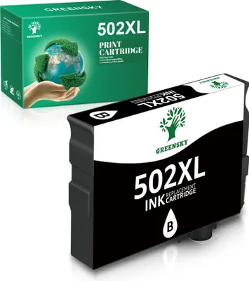 Produktbild von Greensky 502XL Patronen Kompatibel zu Epson 502 XL Schwarz - WF-2860DWF WF-2865DWF XP5100 XP5105