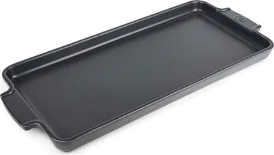 Produktbild von Peugeot Saveurs Appolia Platte Servierplatte Häppchenteller Backform Häppchen Keramikplatte Keramik Schiefergrau 40 cm 60749