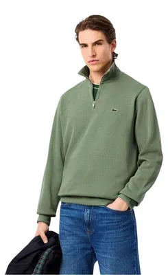 Produktbild von Lacoste - Sweatshirt für Herren, mit kurzem Reißverschluss, Baumwollmischung GT18656 (L) (Thymian-Grün)