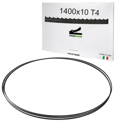 Zdjęcie produktu dla Elzusha - Zestaw 3 brzeszczotów do piły taśmowej, wymiar 1400x10x0,65 mm, do obróbki drewna, liczba zębów na cal (TPI) 8