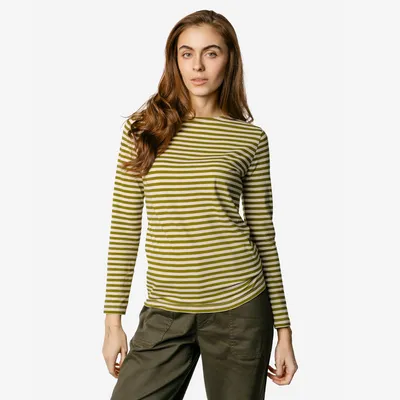Produktbild von Damen-Langarm-Shirt „Sinia“ in Cedar/Cream von Living Crafts