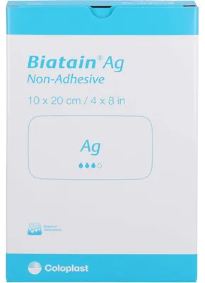 Obrázok produktu pre Biatain Ag penový obväz neadhezívny 10x20cm, 5 ks VER