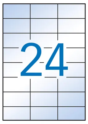 Produktbild von APLI 10051: 10 Blätter transparente Etiketten 70x37mm