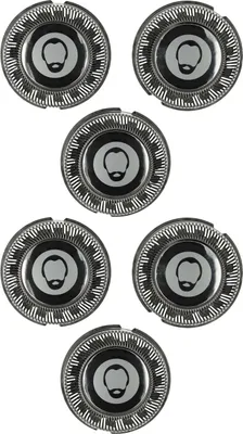 Produktbild von vhbw 6x Ersatz-Scherköpfe kompatibel mit Philips AT752, AT750, AT755, HQ5705, HQ5710, AT751, AT757, AT758, HQ6070, HQ5715 Elektrorasierer, Silber