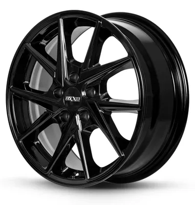 Produktbild von 16 Zoll Alufelge OXXO Crow Black 16"x6.50" 5x114.3 PCD ET45 72.6mm Felge Schwarz