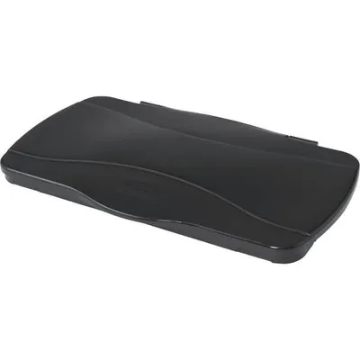 Image de Rubbermaid FG267400BLA Rubbermaid couvercle à charnière Slim Jim, noir