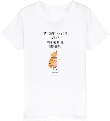 Produktbild von Mr. & Mrs. Panda Kleinkinder T-Shirt Nachtfalter Fähnchen 3-4 Jahre (98/104) - Weiß - Geschenk, Niedlich, Kinder Jungen, Kindershirt, Spruch Witzig, Süß, Mädchen, Lustig