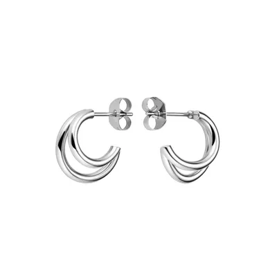 Immagine prodotto di Orecchini Rosefield colore argento Doppio cerchio JEDHS-J576