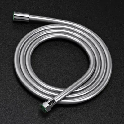 Image de doporro Flexible de douche 1,80m tuyau lisse 180cm flexible gris 1M80 pour douchette pommeau de douche