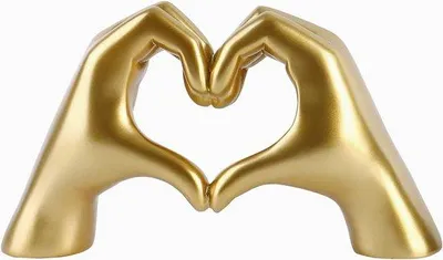 Produktbild von Gepersonalisierte Goldene Gebärdefigur, Moderne Kunstfigur, L, Geltun, für Kreatives Büro und Hochzeit