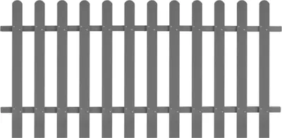 Produktbild von dkd-home-decor Lattenzaun aus WPC Holz-Kunststoff-Verbundwerkstoff Grau 200 x 100 cm