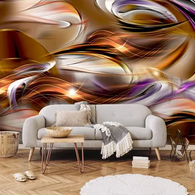 Produktbild von Selbstklebende Folie Fototapete - Amber sea 245x175 cm Abstrakt a-A-0062-a-b