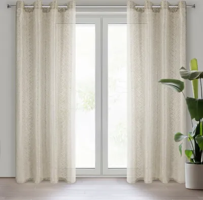 Produktbild von Gardine AMANDA beige 140x250 cm  Ösen Ösenvorhang