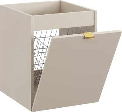 Produktbild von Badezimmer Unterschrank mit Wäschekorb, 40 cm breit, in kaschmir - DURANGO-56