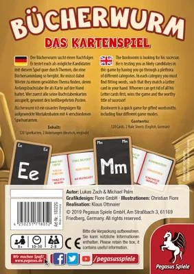 Produktbild von Pegasus Spiele Bücherwurm - Das Kartenspiel 18322G (ab 8 Jahre, 2 - 8 Spieler, 10 - 30 min)