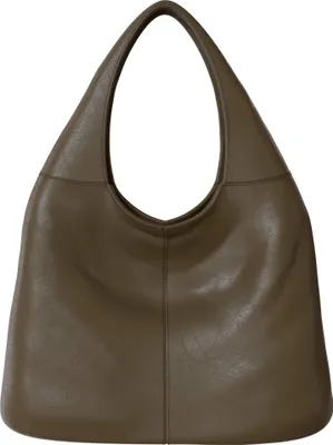 Produktbild von Damen Shopper Tasche Hobo Bag Beutel Stil groß aus veganem Leder 30659 Taupe