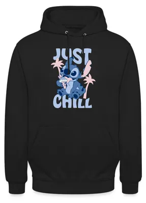 Produktbild von Lilo & Stitch Just Chill Uni Hoodie, M, Schwarz