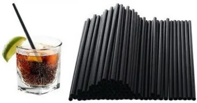 Produktbild von Biologisch abbaubare Cocktail-Strohhalme, 21/6, 500 Stück in Schwarz