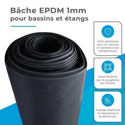 Image de Bâche EPDM 1mm 7x6m (42m²)