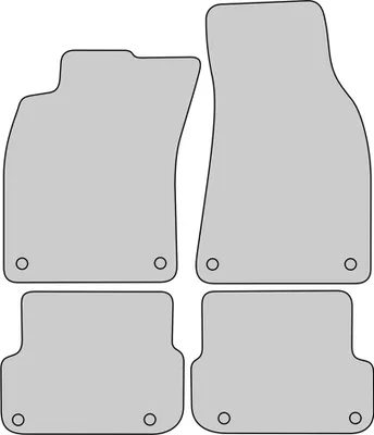 Produktbild von Luxury-line Auto Fussmatten passend für Audi A6 4F C6 Avant Kombi Limo 2006-2011, Bandeinfassung:Schwarz