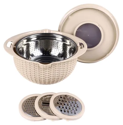 Image de Passoire multifonctionnelle 4-en-1 - Ustensile de cuisine pour les fruits et légumes
