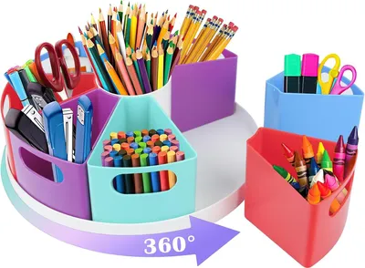 Produktbild von Rotierender Stifthalter Schreibtisch-Organizer 9 Fächer multifunktionaler Organizer für Zuhause Büro