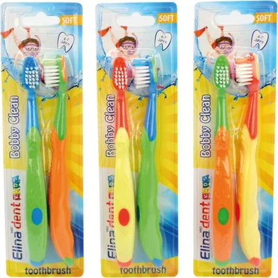 Produktbild von ELINA Zahnbürste 2er Kinder 4-7 Jahre 15,5cm