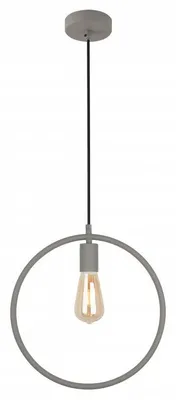 Produktbild von GTV - Pendelleuchte FIJA Deckenleuchte Kreis,AC220-240V,50/60Hz,1*E27,max.40W, IP20, Durchm.31,5cm,einfach grau