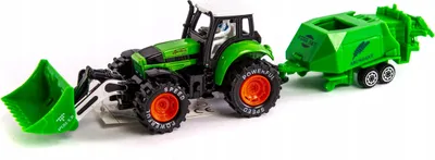 Produktbild von Traktor mit Anhänger Spielzeug - Landwirtschaftliches Fahrzeug - Bauernhof Zubehör