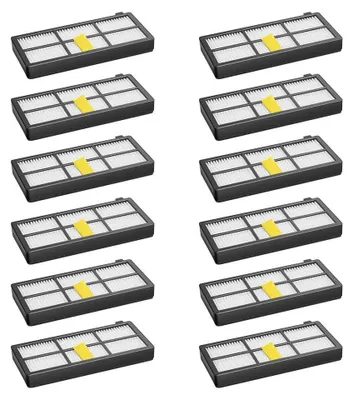 Obrázek produktu pro Balení 12 filtrů pro robotický vysavač Irobot Roomba 800 850 851 860 865 866 870 871 876 880 885 886 890 891 896 900 960 966 980, sada náhradních dílů a příslušenství.
