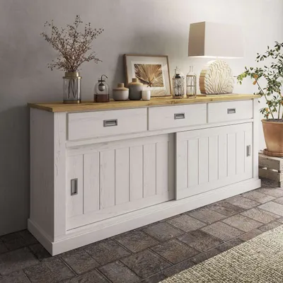 Produktbild von Vitrine VINCI in Andersenkiefer und Wotan-Eiche