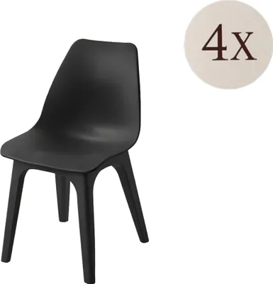 Produktbild von Montivilla - Outdoor-Stuhl, Anthrazit, 4 Stühle  Italy