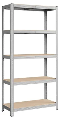 Obrázok produktu pre Regál do garáže – nastaviteľný regál z ocele/dreva – 180 x 90 x 40 cm