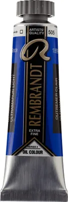 Image de Rembrandt peinture à l'huile tube 15 ml outremer clair 505