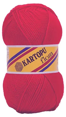 100g Strick-Häkel-Garn KARTOPU FLORA K150 rot