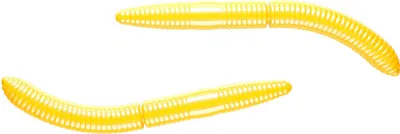 Produktbild von Libra Lures Fatty DWorm 65 Gummiwurm schwimmend Yellow Knoblauch