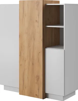 Produktbild von FURNLUX Anrichte 3d Weiss Und Gold 110cm / Hauptfarbe: Beige / Abmessungen: 110 x 134 x 45 cm