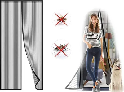 Produktbild von Magnetisches Moskitotürnetz, Magnet Insektenschutz, Fliegengitter, 90 x 210 cm - INSECTPROTECT
