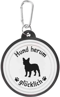 Produktbild von Hundenapf Hund glücklich Walkies by bb-Klostermann - Faltbarer Hundenapf to go